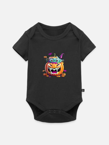 Halloween Geschenkideen - Baby Premium Kurzarmbody - Schwarz