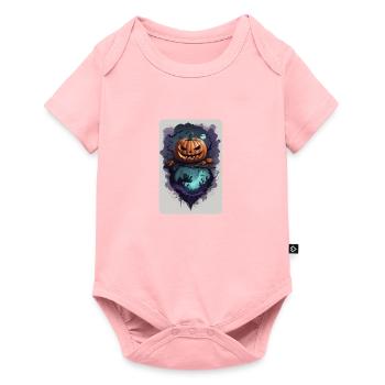 Pumpkin Fear Creepy Gruesome Dark - Baby Premium short-sleeve bodysuit - rose - Front