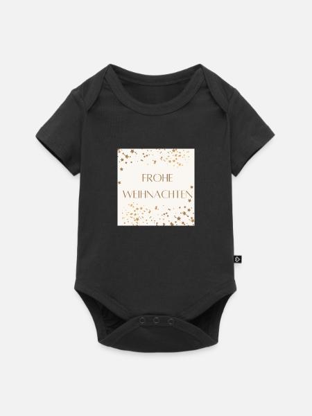 Frohe Weihnachten - Baby Premium Kurzarmbody - Schwarz