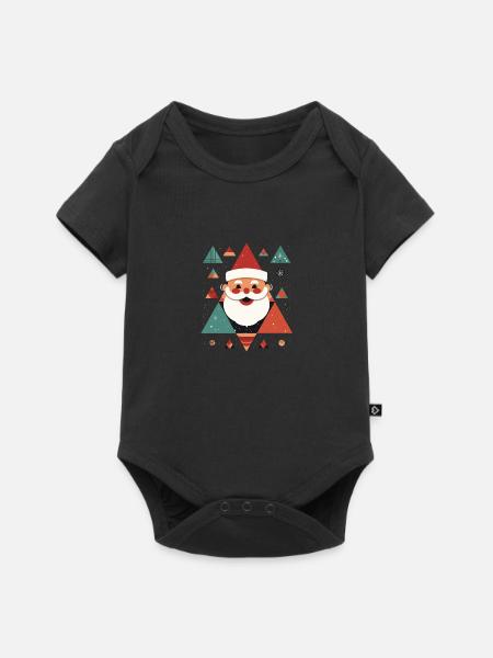 Weihnachtsmann Santa - Baby Premium Kurzarmbody - Schwarz