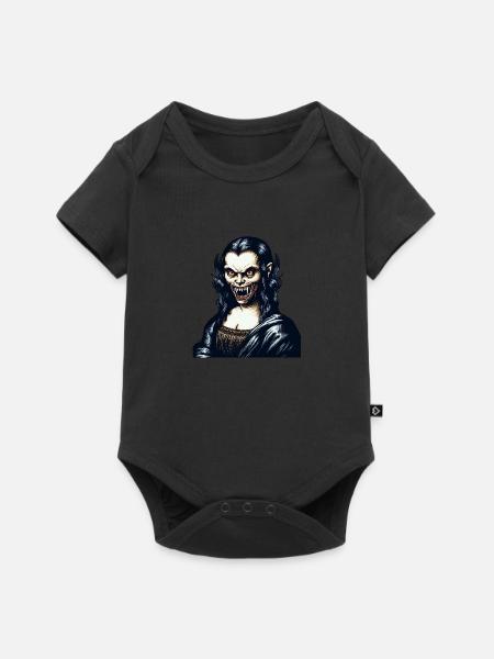 Mona Lisa goes Vamp - Baby Premium Kurzarmbody - Schwarz