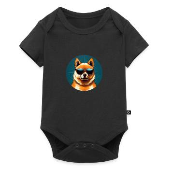 Akita Inu cool - Akita Inu dog - Baby Premium short-sleeve bodysuit - black - Front