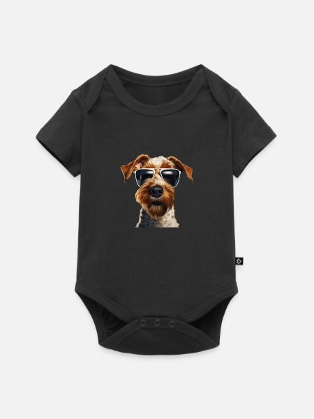 Foxterrier Cool - Foxterrier - Baby Premium Kurzarmbody - Schwarz