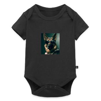 German Shepherd Cool - German Shepherd - Baby Premium short-sleeve bodysuit - black - Front