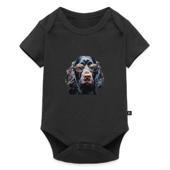 Épagneul des champs Cool - Chien épagneul des champs - Body à manches courtes Premium Bébé - noir - Devant