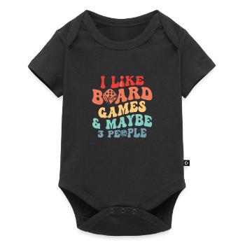 J’aime les jeux de société et peut-être le jeu de table à 3 personnes - Body à manches courtes Premium Bébé - noir - Devant