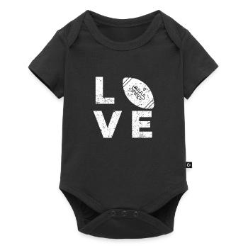 Rugby Love - Baby Premium short-sleeve bodysuit - black - Front