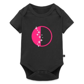 Lettre O Paillettes - Body à manches courtes Premium Bébé - noir - Devant