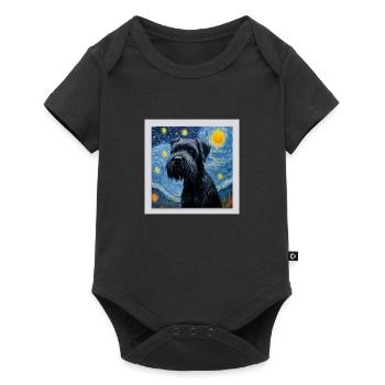 Giant Schnauzer Starry Night - Baby Premium short-sleeve bodysuit - black - Front