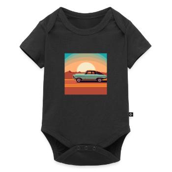 Oldimter / Auto / Sonnenuntergang - Baby Premium Kurzarmbody - Schwarz - Vorne