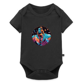 Climbing - Moon - Space - Baby Premium short-sleeve bodysuit - black - Front