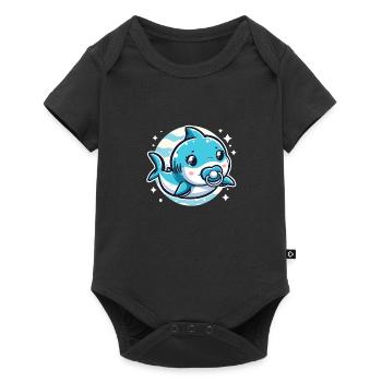 Bébé requin - Baby Premium short-sleeve bodysuit - black - Front