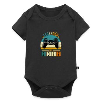 legendär seit 2017 konsole gamer 2017 - Baby Premium Kurzarmbody - Schwarz - Vorne