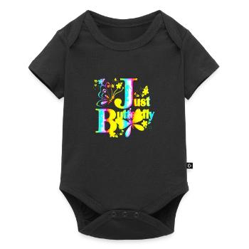 Fleurs De Papillon Coloré Rêve D’insectes Coloré Rêve - Body à manches courtes Premium Bébé - noir - Devant