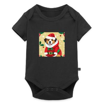 Tierisch Gemütlich - Baby Premium Kurzarmbody - Schwarz - Vorne