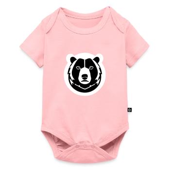 Un ours fort et duveteux dans une traque comique - Body à manches courtes Premium Bébé - rose - Devant