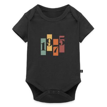 1975 vintage rétro - Body à manches courtes Premium Bébé - noir - Devant