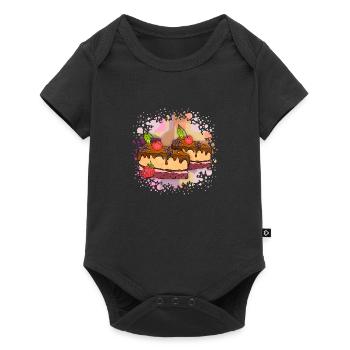 Cakes - Baby Premium short-sleeve bodysuit - black - Front