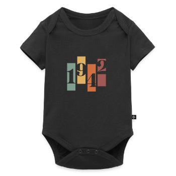 1942 vintage rétro - Body à manches courtes Premium Bébé - noir - Devant