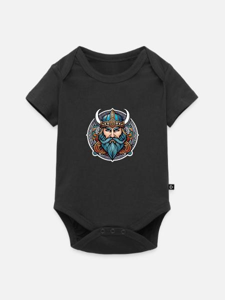 Wikinger Odin Thor Walhalla - Baby Premium Kurzarmbody - Schwarz