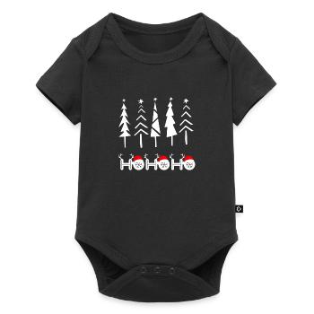ho ho ho sapin de Noël - Body à manches courtes Premium Bébé - noir - Devant