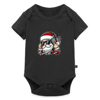 Santa loves Music - Baby Premium short-sleeve bodysuit - black - Front