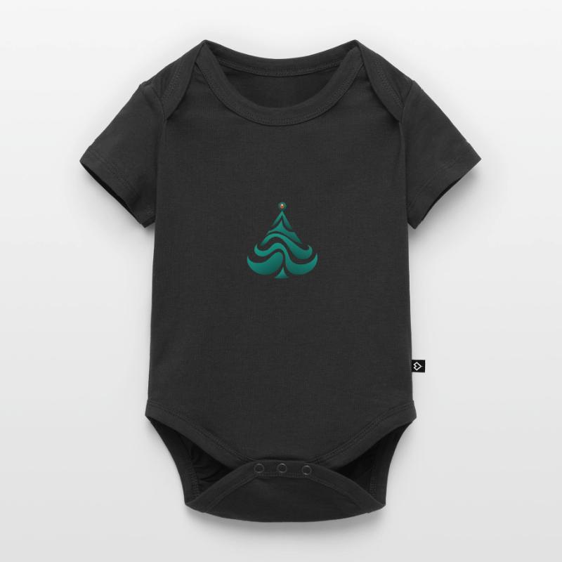 Tannenbaum Christbaum oder Weihnachtsbaum Emblem Baby Premium Kurzarmbody