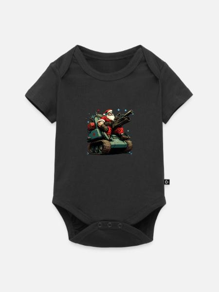 Weihnachtsmann - Baby Premium Kurzarmbody - Schwarz