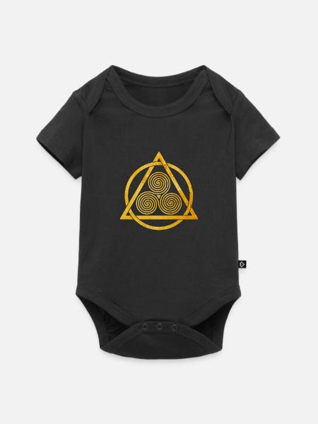 celtic ornament - Baby Premium Kurzarmbody - Schwarz