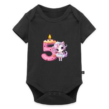 Fête d’anniversaire cadeau d’anniversaire né - Body à manches courtes Premium Bébé - noir - Devant