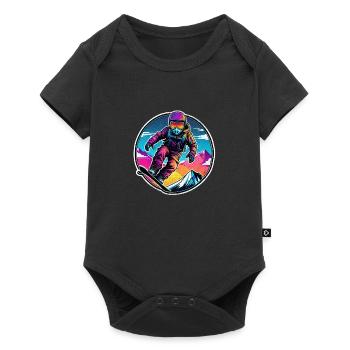 snowboard neige et ski - Body à manches courtes Premium Bébé - noir - Devant