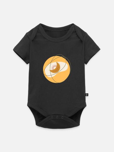 Boho Mond - Baby Premium Kurzarmbody - Schwarz