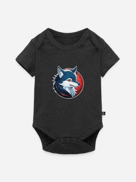Wolf Tattoo - Baby Premium Kurzarmbody - Schwarz