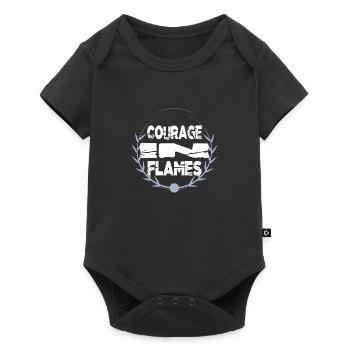 quote strength of character fire truck happy - Baby Premium short-sleeve bodysuit - black - Front