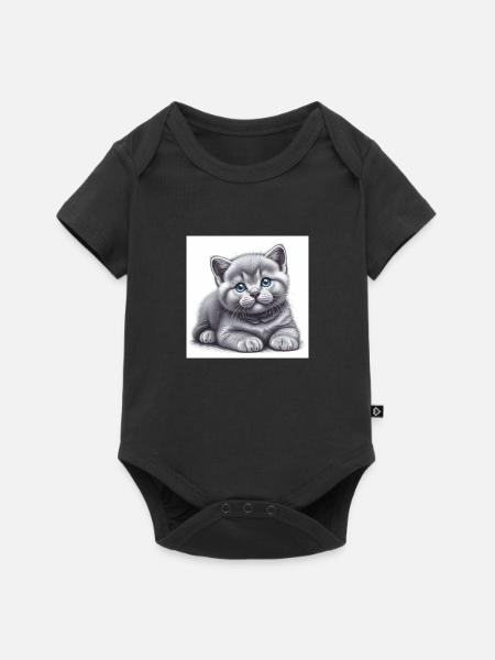Britisch Kurzhaar - Baby Premium Kurzarmbody - Schwarz