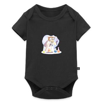 Clever Owl Scientist : Expériences à Weish - Body à manches courtes Premium Bébé - noir - Devant