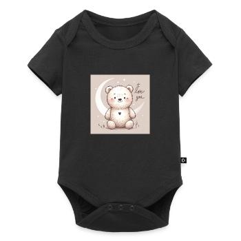 L’amour de l’ours - Body à manches courtes Premium Bébé - noir - Devant