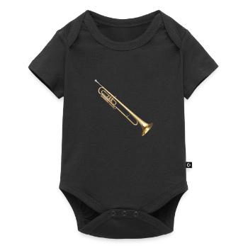 Le trombone est un instrument de cuivre - Body à manches courtes Premium Bébé - noir - Devant