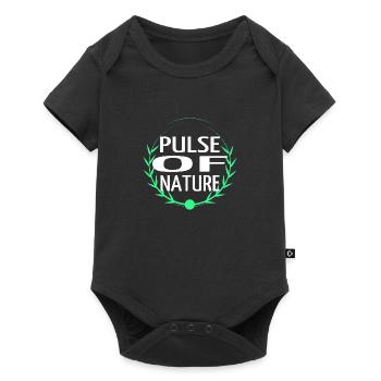cool present idea natural beauty beating heart - Baby Premium short-sleeve bodysuit - black - Front