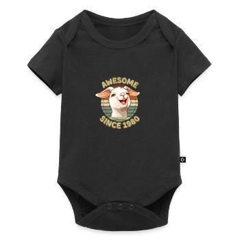 awesome Since 1980's Humor Birthday Gift 1980's - Baby Premium short-sleeve bodysuit - black - Front