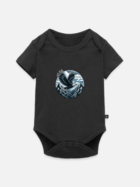 Majestätischer Adler - Baby Premium Kurzarmbody - Schwarz