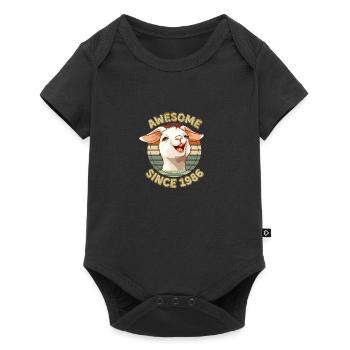 awesome Since 1986 - Humor Birthday Gift 1986 - Baby Premium short-sleeve bodysuit - black - Front