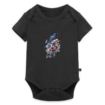 Vogel - Baby Premium Kurzarmbody - Schwarz - Vorne