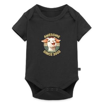 awesome Since 2002 - Humor Geburtstagsgeschenk 2002 - Baby Premium Kurzarmbody - Schwarz - Vorne