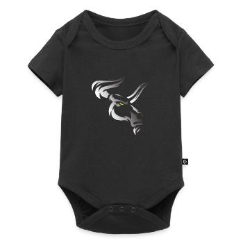 Tête de taureau tête Logo Steak Beast Gym corne - Body à manches courtes Premium Bébé - noir - Devant
