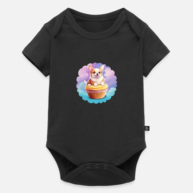 Cupcake corgi - Body à manches courtes Premium Bébé - noir