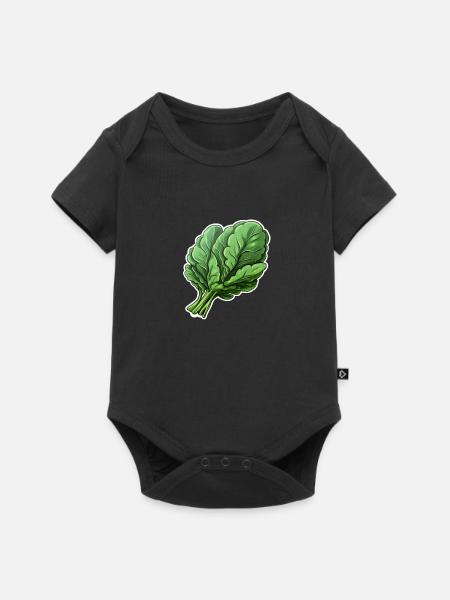 Spinat Bund - Baby Premium Kurzarmbody - Schwarz