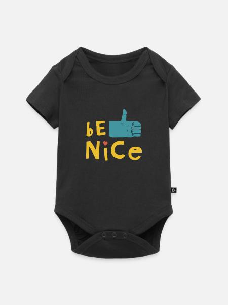 Sei nett - Baby Premium Kurzarmbody - Schwarz