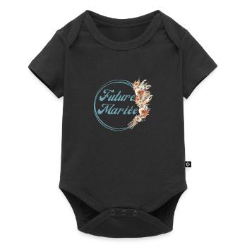 Bride-to-be Rustic Flowers - Matching tshirt - Baby Premium short-sleeve bodysuit - black - Front