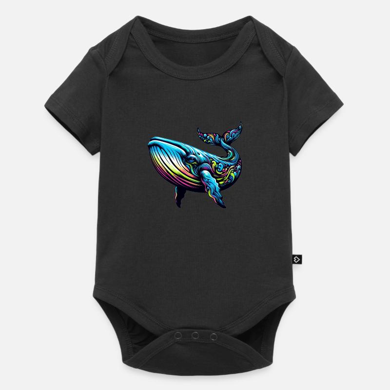 Baleine bleue - Body à manches courtes Premium Bébé - noir